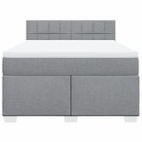  Krevet s oprugama i madracem svjetlosivi 140x190 cm od tkanine | shoptok.hr