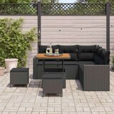  Vrtna sedežna garnitura z blazino s shranjevanjem 8 pcs Črna, (5000134092) | Shoptok.si