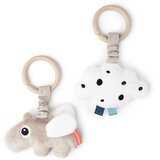 Done By Deer set od 2 aktivnosne vješalice happy clouds sand | shoptok.hr