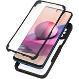 AVIZAR Ovitek Xiaomi Redmi Note 10 / 10S, zadnji del iz pleksiglasa z crno obrobo, (20616605) | Shoptok.si