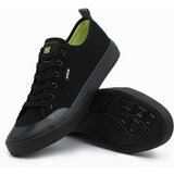 Ombre Men's short sneakers monocolor - black Cene