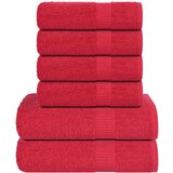 vidaXL Komplet brisač 6-delni rdeča 360 gsm 100% bombaž, (21822874) | Shoptok.si