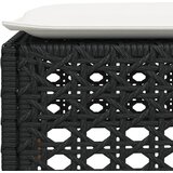  Vrtni tabure s jastukom crni 63,5x56x32 cm od poliratana | Eponuda.com