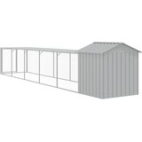  Kavez za kokoši s igralištem svjetlosivi 117x609x123 cm čelični | shoptok.hr