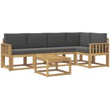  Set vanjskih sofa 6 kom. Bijela i antracit Čvrsto drvo akacije | shoptok.hr
