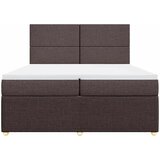  Krevet s oprugama i madracem tamnosmeđi 200x200 cm od tkanine | shoptok.hr