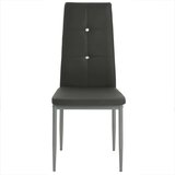 Jedilni stoli 6 kosov umetno usnje sive barve, (20948112) | Shoptok.si