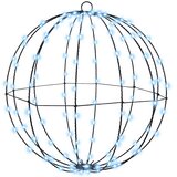  Lopta Hladna bijela 40 x 40 x 42 cm Metal 120 LED lampica Slike