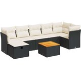 vidaXL 8-dijelni set vrtnih sofa od poliratana s jastucima crni | shoptok.hr