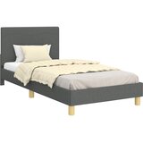  Krevet za djecu s uzglavljem Tamno siva 90 x 190 cm tkanina | shoptok.hr