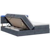  LED krevet za pohranu s madracem Tamnosiva 200 x 200 cm Baršun | shoptok.hr
