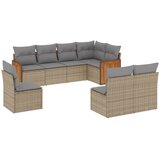  The Living Store Vrtna sedežna garnitura 8-delna z blazinami bež poli ratan - Vrtna Sedežna Garniture, (21460591) | Shoptok.si
