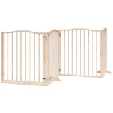  Vrata za pse s vratašcima 8 panela sklopiva 640 cm drvo topole | shoptok.hr