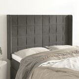 vidaXL Uzglavlje s ušima tamnosivi 147x16x118/128 cm baršunasti Cijene