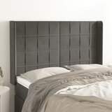 vidaXL Vzglavje z ušesi temno siv 147x16x118/128 cm žamet Cene
