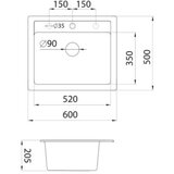 Metalac sudoper xQuadro 60 | Eponuda.ba