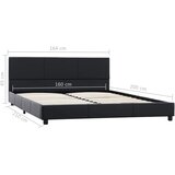  Okvir za krevet od umjetne kože crni 160 x 200 cm | Eponuda.com
