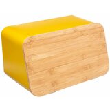Five kutija za hleb i daska za sečenje 37x22/5x23/5cm metal/drvo žuta Cene