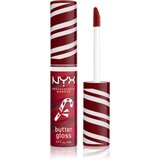 NYX Professional Makeup Holiday Butter Gloss sjajilo za usne nijansa 01 Peppermint Swirl 8 ml | shoptok.hr