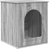 vidaXL Mačja Kuća Siva Sonoma 53 x 52 x 62 cm Konstruirano drvo | shoptok.hr