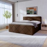MID.YOU POSTELJA BOXSPRING 180 cm x 200 cm , les, kovina, tekstil rjava | Shoptok.si