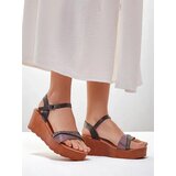 Resti Women's wedge sandals with rhinestones and glitter Aurora Glow Cijene