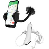 AVIZAR paket avtomobilskega polnilnika za cigaretno vtičnico 2v1 car suppport lightning, narejen za iphone, (20530612) Cene