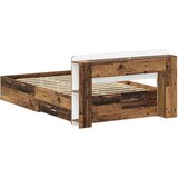  Okvir kreveta s pohranom s ladicama Staro drvo 120 x 190 cm | shoptok.hr