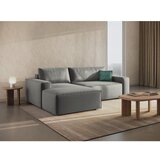 Micadoni Svetlo siva raztegljiva kotna sedežna garnitura iz tkanine bouclé (levi kot) Jodie – Home | Shoptok.si