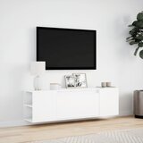  Zidni TV ormarić s LED svjetlima bijeli 135x31x39,5 cm | Eponuda.com