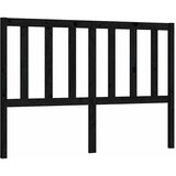  Uzglavlje za krevet crno 126 x 4 x 100 cm od masivne borovine | shoptok.hr