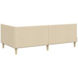  Kutni okvir kreveta Krema 90 cm x 190 cm Tkanina i šperploča | shoptok.hr
