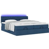 vidaXL Otomanski posteljni okvir z vzmetnicami moder 180x200 cm blago | Shoptok.si