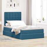  Krevet s prostorom za pohranu s LED-om Plava 120 x 190 cm | shoptok.hr