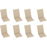  Sklopive stolice s jastucima 8 kom. Masivno bagremovo drvo Bež 120 x 50 x 3 cm | shoptok.hr