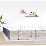  Kavez za ljubimce sa 60 panela i vratima crni 35x35 cm čelični | shoptok.hr
