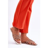 Boto Women's Shoes with Stripes and Rhinestones Gold Leomi | ePonuda.com