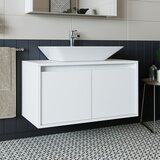 Hanah home kupatilski ormarić sa lavaboom 1715, 85 cm, mat beli | Eponuda.com
