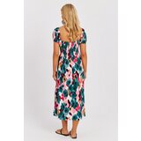 Cool & Sexy Women's Green Gimped Patterned Midi Dress | Shoptok.si
