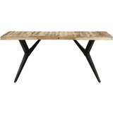  Blagovaonski stol 160 x 80 x 76 cm od grubog drva manga | shoptok.hr