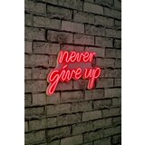  Never give up - red decorative plastic led lighting Cene