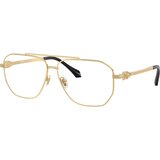 Versace Ženski okvir za dioptrijske naočare 0VE1307 1002, Četvrtaste, Zlatni Cene