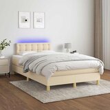  box spring s madracem LED krem 120 x 200 cm od tkanine | shoptok.hr