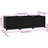  Povišena gredica 120 x 40 x 38 cm od polipropilena | shoptok.hr
