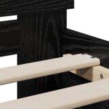 vidaXL Posteljni okvir črni hrast 90x190 cm inženirski les | Shoptok.si