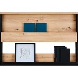 Voleo stenski regal 92/63/10 cm črna, hrast artisan | Shoptok.si