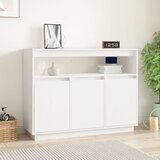 Maison Chic Komoda - Predalnik bela 104,5x34x80 cm trdna borovina, (21716041) | Shoptok.si