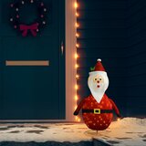  Ukrasna božićna figura Djeda Mraza LED luksuzna tkanina 90 cm | shoptok.hr