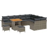  Vrtna sedežna garnitura z blazino 12 pcs Siva poli ratan, (5000143326) | Shoptok.si