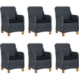  9-dijelni vrtni blagovaonski set od poliratana tamnosivi | shoptok.hr